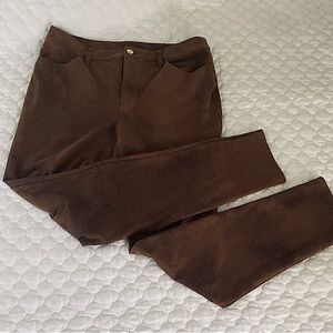 Chicos size 1Tall faux suede ladies long pants, barely used, in good condition.